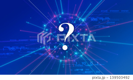疑問符とデジタルネットワーク 疑問符とデジタルネットワーク 139503492