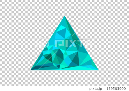 Turquoise Low Poly Crystal Triangle Pyramid Gem Abstract Geometric Prism Faceted Design 139503900