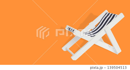 Wooden chair with black and white stripes in bright color 139504513