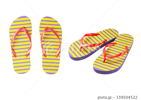 Colorful flip flops for summer fun, PNG Colorful flip flops for summer fun, PNG 139504522