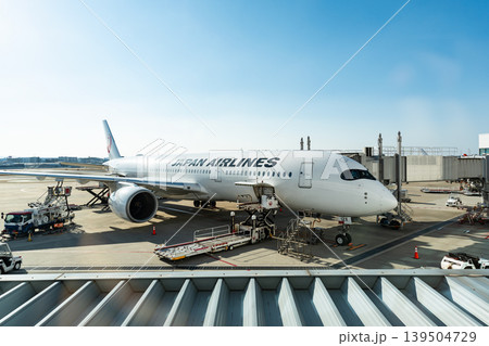 羽田空港第1ターミナル付近 飛行機を見る 東京都大田区羽田空港 羽田空港第1ターミナル付近 飛行機を見る 東京都大田区羽田空港 139504729
