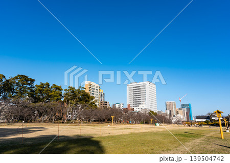 舞鶴公園の景色　三ノ丸広場　福岡県福岡市中央区 139504742
