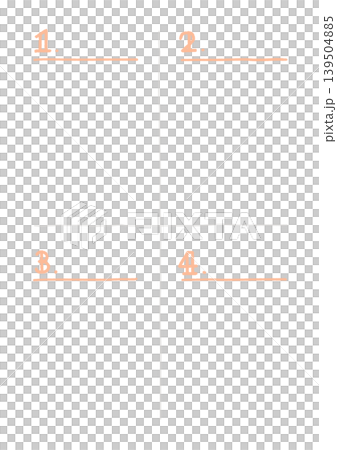 清單、備忘錄和工作表範本（無文字線）[1][2][3][4] 粉紅色 139504885