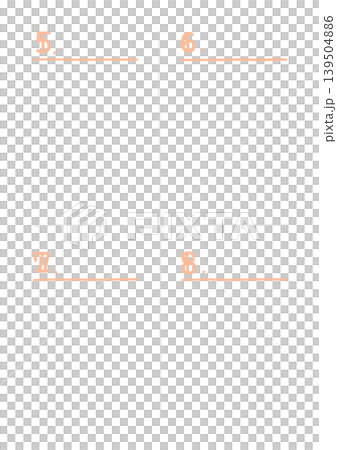リスト、メモ、ワークシート(レター線なし)テンプレート[5][6][7][8]ピンク 139504886