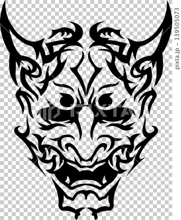 Hannya tribal design illustration Hannya tribal design illustration 139505073