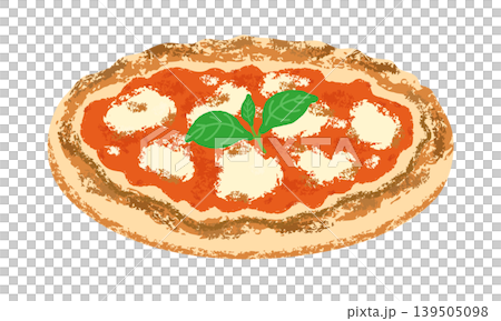 Illustration of margherita pizza 139505098