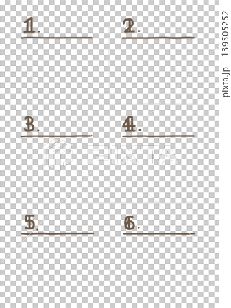 リスト、メモ、ワークシート(レター線なし)テンプレート[1][2][3][4][5][6] 139505252