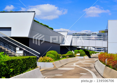 豊洲市場の屋上緑化広場から見える風景 豊洲市場の屋上緑化広場から見える風景 139506706