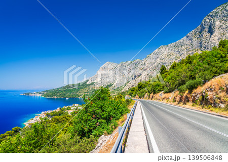 Makarska, Croatia. Adriaic Sea riviera highway, Dalmatia. Makarska, Croatia. Adriaic Sea riviera highway, Dalmatia. 139506848