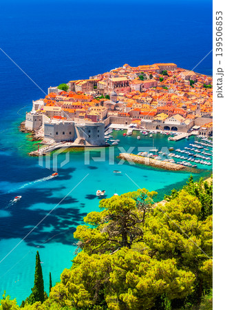 Dubrovnik, Croatia. Adriatic Sea turqoise waters, Dalmatia. 139506853