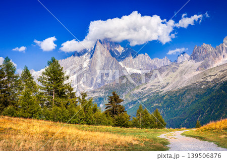 Chamonix, France. Aiguille du Midi mountain in Mont Blanc 139506876