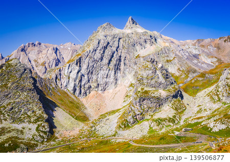 Great St Bernard Pass, Valais Alps. Petit Pain de Sucre mountain. Great St Bernard Pass, Valais Alps. Petit Pain de Sucre mountain. 139506877