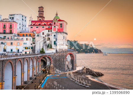 Amalfi, Italy. Charming cliff-hanging village of Atrani, Campania. Amalfi, Italy. Charming cliff-hanging village of Atrani, Campania. 139506890