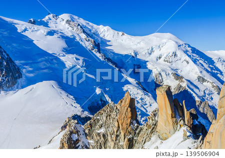Chamonix, France. Mont Blanc, the highest mountain of Europe 139506904