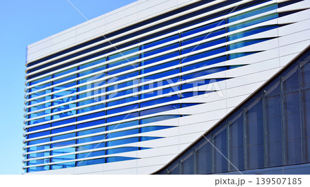 Empty new constructed automobile dealership. The building contains a sales room, offices, service and parts warehouse.  139507185