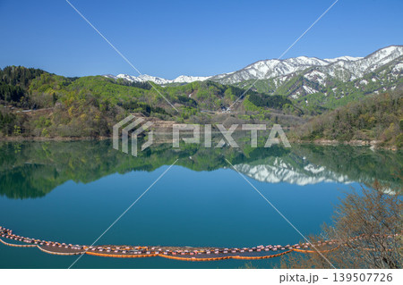 春の月山ダム湖 139507726