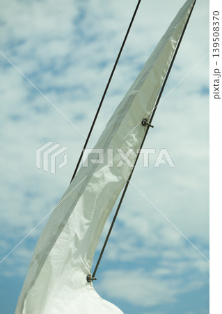 Yachting. Detail of sailing boat. Sail on a yacht. Yachting. Detail of sailing boat. Sail on a yacht. 139508370