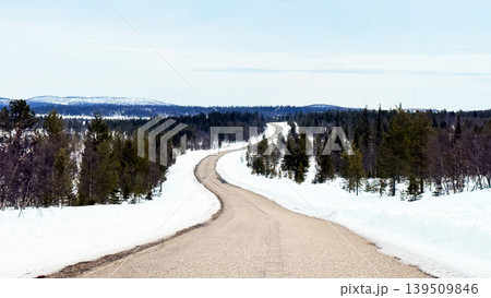 Scenic Winter Road Trip Through Lapland Finland 139509846