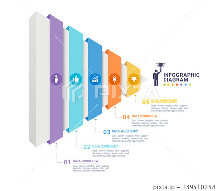 Business Infographic Banner with Modern Workflow Diagram Template Business Infographic Banner with Modern Workflow Diagram Template 139510258