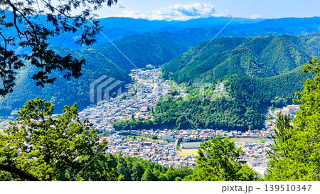 東殿山から望む郡上八幡城と郡上八幡の町並み 東殿山から望む郡上八幡城と郡上八幡の町並み 139510347