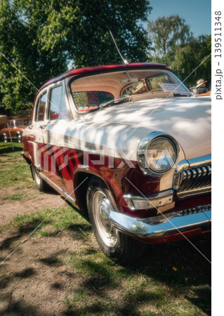 Berlin, Germany - May 2, 2026. GAZ Volga at Oldtimer Open Air 139511348