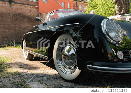 Berlin, Germany - May 2, 2026. Porsche Speedster detail at Oldtimer Open Air Berlin, Germany - May 2, 2026. Porsche Speedster detail at Oldtimer Open Air 139511383