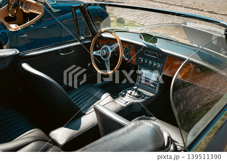 Berlin, Germany - May 2, 2026. Austin-Healey 3000 interior 139511390