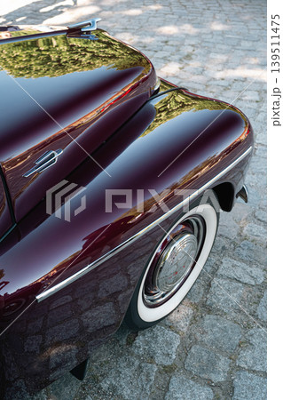 Berlin, Germany - May 2, 2026. Volvo classic car detail at Oldtimer Open Air 139511475