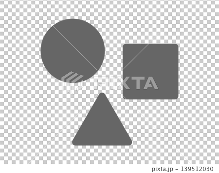 Simple geometric shapes (circles, triangles, squares) illustration set Simple geometric shapes (circles, triangles, squares) illustration set 139512030