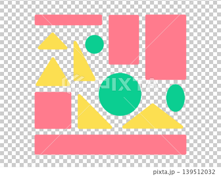 Colorful geometric silhouette illustration set Colorful geometric silhouette illustration set 139512032