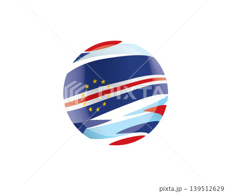 The Cape Verde flag in an abstract sphere 139512629
