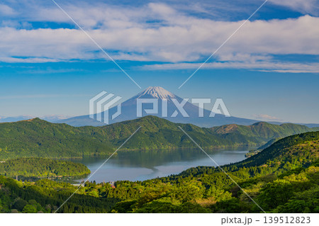 （神奈川県）新緑の箱根から富士山を望む 139512823