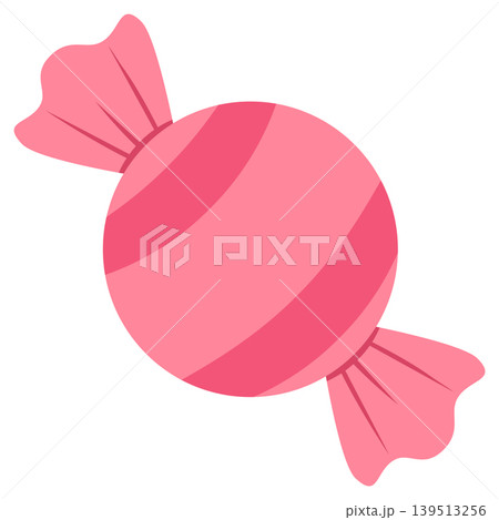 Cute Rose Pink Candy Vector Illustration in Pastel Kawaii Style for Sweet Minimal Nursery Projects Cute Rose Pink Candy Vector Illustration in Pastel Kawaii Style for Sweet Minimal Nursery Projects 139513256