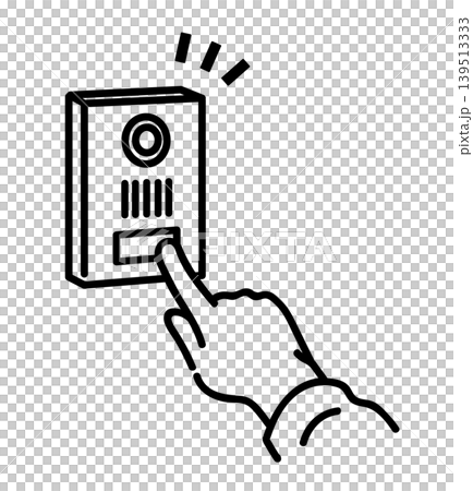 Doorbell_line drawing Doorbell_line drawing 139513333