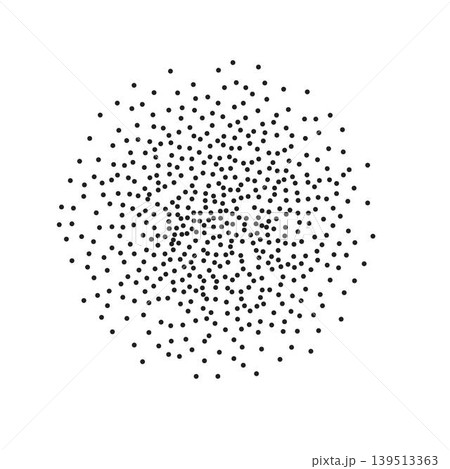 Geometric form sand effect stipple textured shapes vector illustration, round confetti dots grunge pattern. Abstract ornament festive template concept, speckled chaotic particles, geometric image Geometric form sand effect stipple textured shapes vector illustration, round confetti dots grunge pattern. Abstract ornament festive template concept, speckled chaotic particles, geometric image 139513363