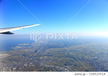 飛行機から見た東京湾 139513514