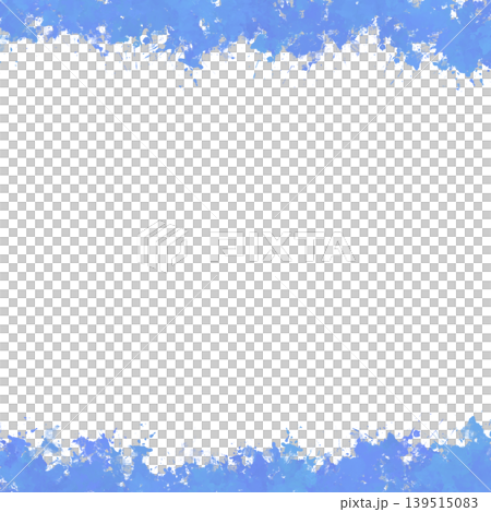 Blue watercolor paint line frame Blue watercolor paint line frame 139515083