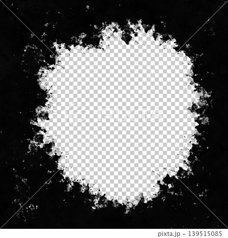 Black watercolor paint, round frame Black watercolor paint, round frame 139515085