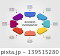 8 Business Infographic Template with Eight Steps in bubble speech 139515280