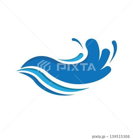 Water Wave Icon Logo Template 139515308