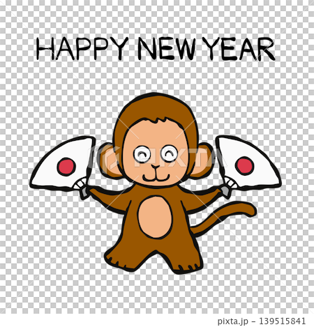 新年賀卡素材：猴子 139515841