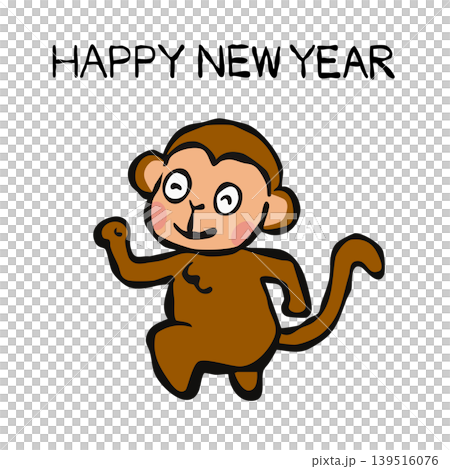 新年賀卡素材:猴子 新年賀卡素材:猴子 139516076