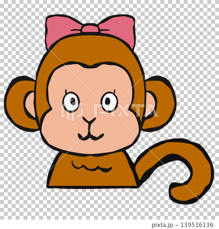 One-point design element: monkey One-point design element: monkey 139516136