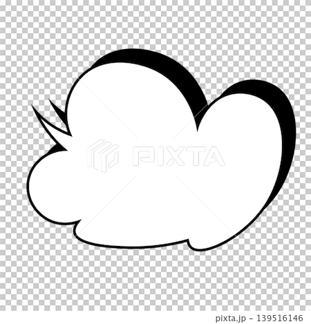 簡單的雲朵形對話框插圖素材(白色背景) 簡單的雲朵形對話框插圖素材(白色背景) 139516146