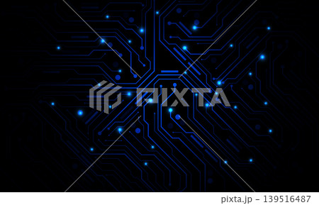 Abstract technology blue circuit mainboard computer futuristic background vector illustration. Abstract technology blue circuit mainboard computer futuristic background vector illustration. 139516487