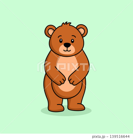 Bear Cartoon Cute Illustration Vector Template 139516644