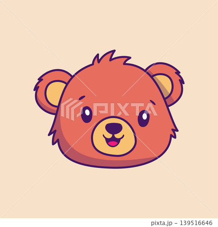 bear face cartoon cute vector 139516646