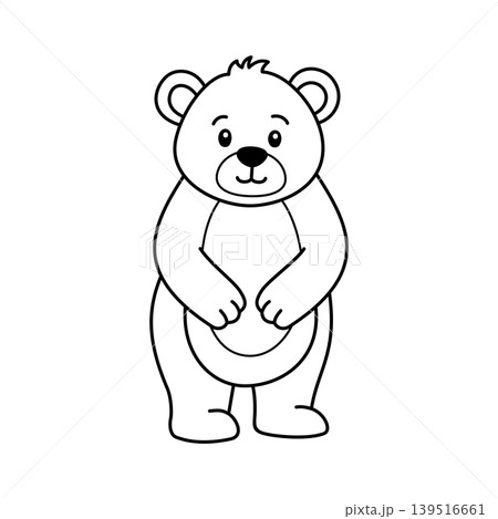 coloring book cartoon bear vector coloring book cartoon bear vector 139516661