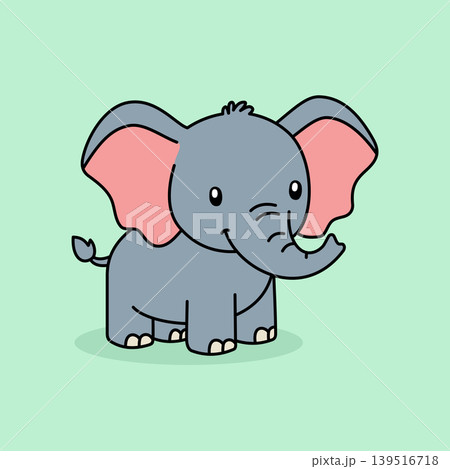 elephant cartoon cute vector template 139516718