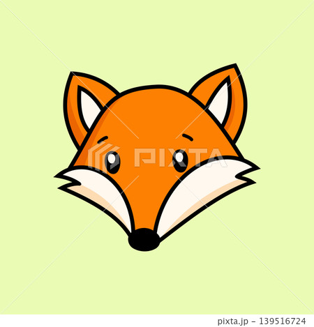 fox head cartoon cute vector fox head cartoon cute vector 139516724